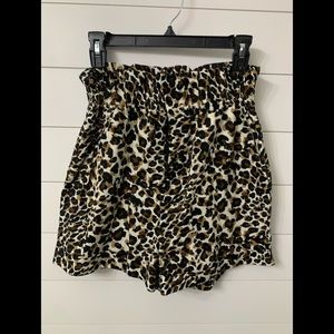 leopard paper bag shorts XS/one piece swim suit S